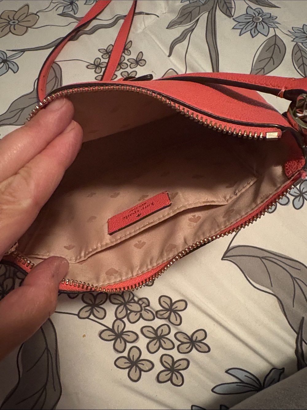 kate spade Coral-Red Leather Crossbody Bag - Picture 3 of 5